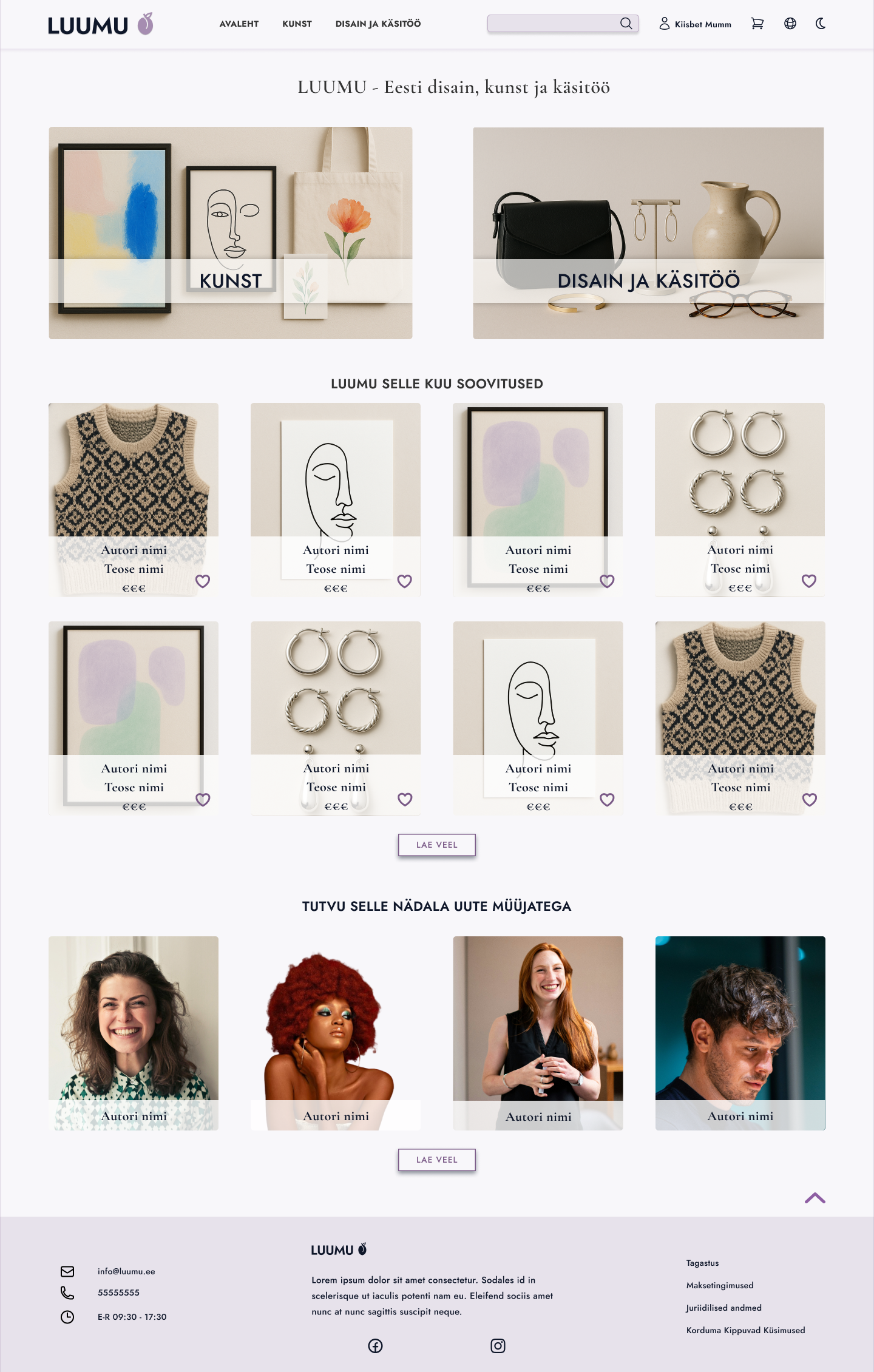 Luumu esileht — hele teema